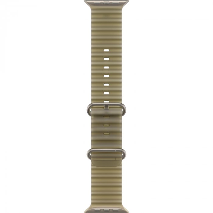 Apple Watch Ultra 4 49mm, Natural Titanium, Ocean Band Translucent Kelp