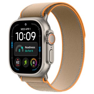 Apple Watch Ultra 4 49mm, Natural Titanium, Trail Loop Sand, S/M