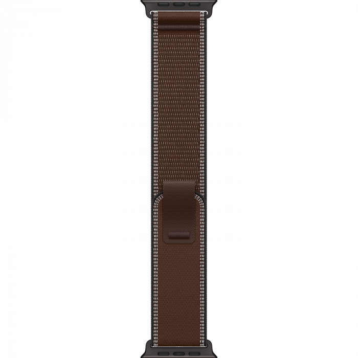 Apple Watch Ultra 4 49mm, Black Titanium, Trail Loop Dark Umber, M/L