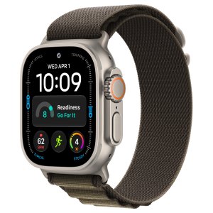 Apple Watch Ultra 4 49mm, Natural Titanium, Alpine Loop Dark Olive, L