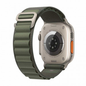 Apple Watch Ultra 49mm Titanium Alpine Loop, Green M
