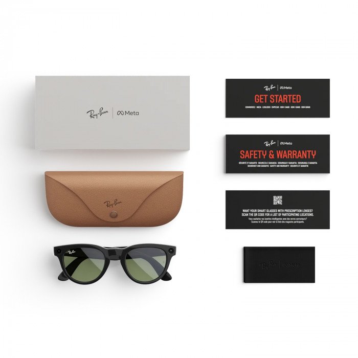 Умные очки Ray-Ban Meta Headliner (Gen 2) S50, Shiny Black/G-15 Green (RW4013)