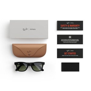 Умные очки Ray-Ban Meta Wayfarer (Gen 1) S50, Shiny Black/G-15 Green (RW4006)