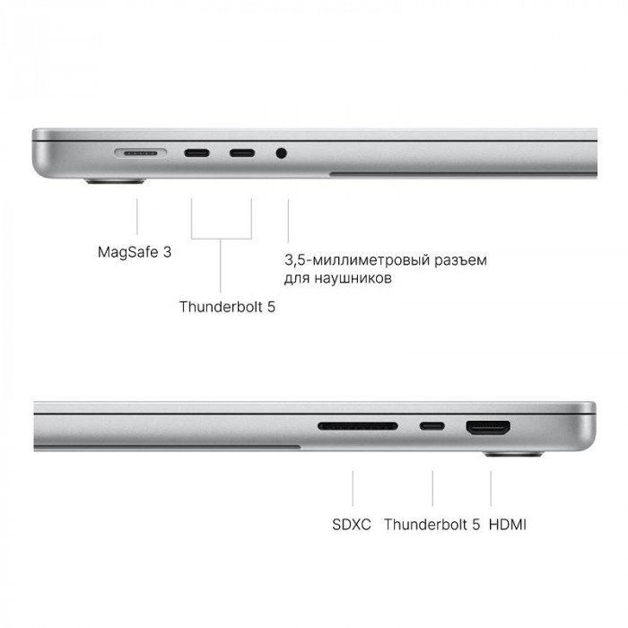 Ноутбук Apple MacBook Pro 16'' (2024) M4 Pro 24/512GB, Silver (MX2T3)