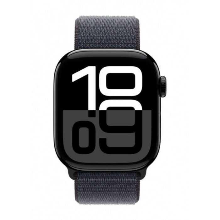 Apple Watch 10 42mm, Aluminium Jet Black, Ремешок Ink Sport Loop