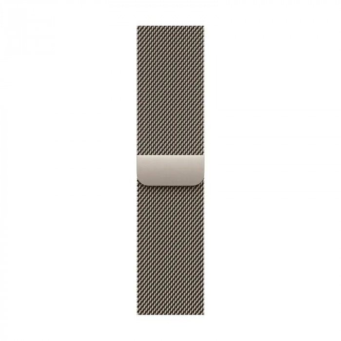 Apple Watch 10 46mm, Titanium Natural, Ремешок Natural Milanese Loop, размер M/L