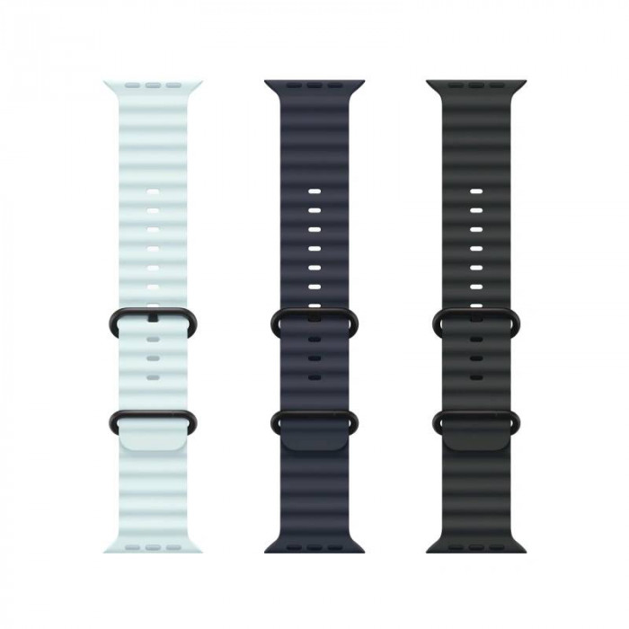 Apple Watch Ultra 2 GPS 49mm, Black Titanium, Ремешок Ice Blue Ocean Band