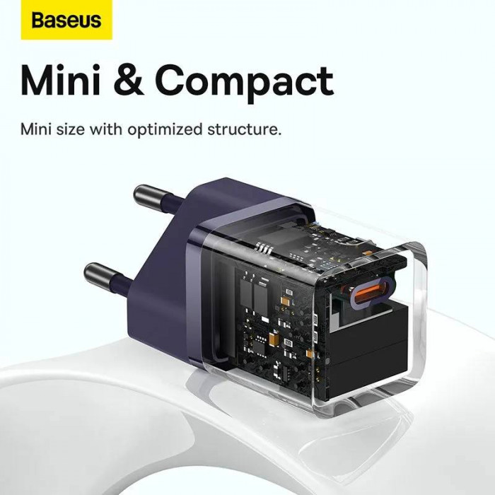 СЗУ Baseus GaN 30W, темно-фиолетовый