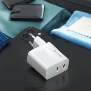 СЗУ Deppa Wall Charger 45W USB-C x 2, белый
