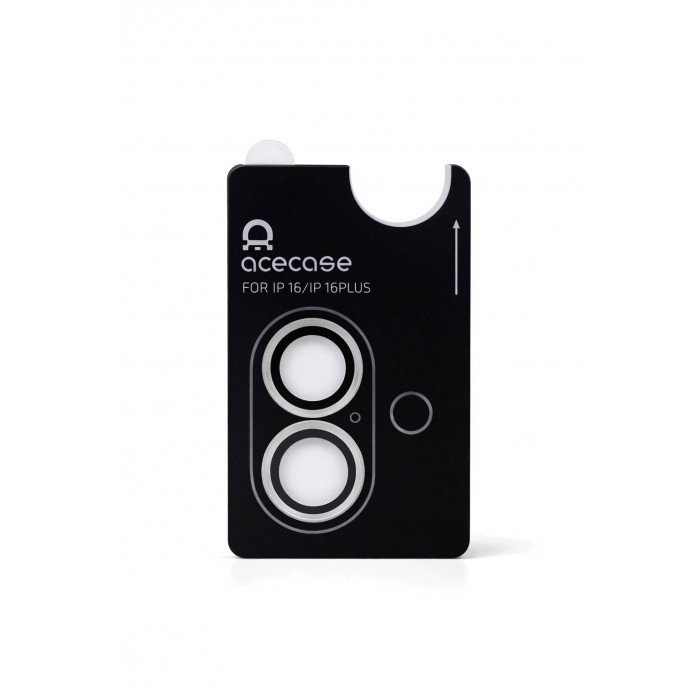 Защитное стекло AceCase для камеры iPhone 16/16 Plus, прозрачное