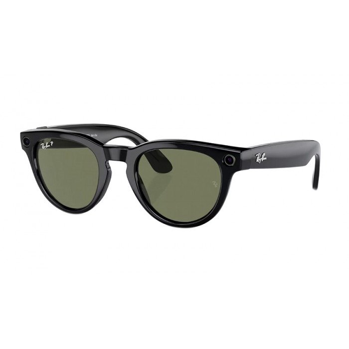 Умные очки Ray-Ban Meta Headliner (Gen 1) S50, Shiny Black/Polarized G-15 Green (RW4009)
