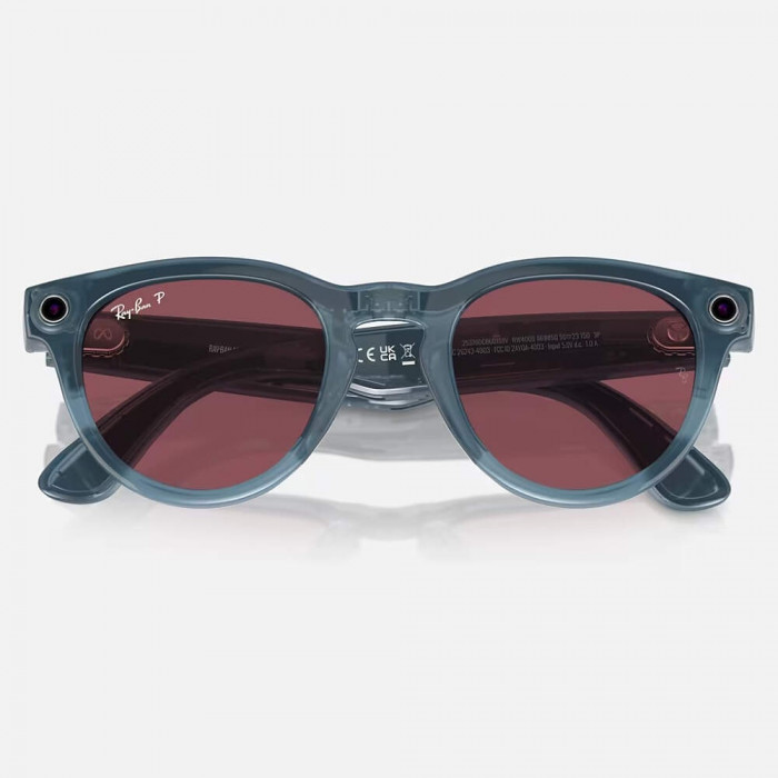 Умные очки Ray-Ban Meta Headliner (Gen 1) S50, Shiny Jeans/Polarized Dusty Red (RW4009)