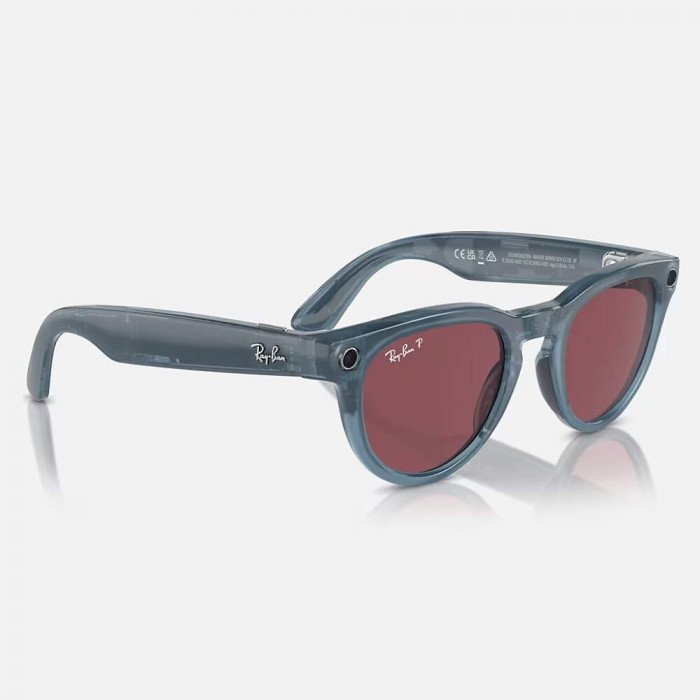 Умные очки Ray-Ban Meta Headliner (Gen 1) S50, Shiny Jeans/Polarized Dusty Red (RW4009)