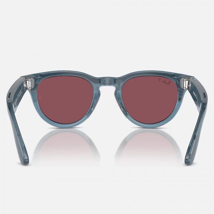Умные очки Ray-Ban Meta Headliner (Gen 1) S50, Shiny Jeans/Polarized Dusty Red (RW4009)