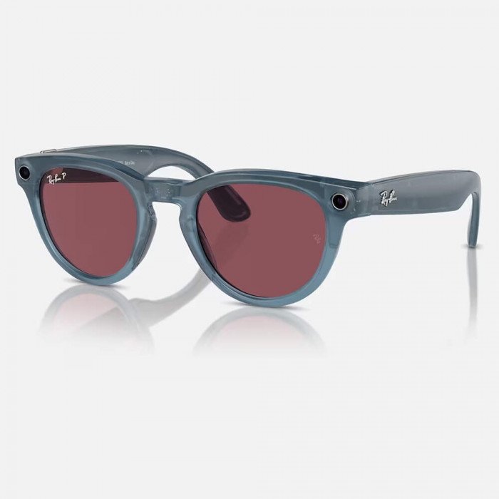 Умные очки Ray-Ban Meta Headliner (Gen 1) S50, Shiny Jeans/Polarized Dusty Red (RW4009)