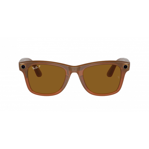 Умные очки Ray-Ban Meta Wayfever RW4008 S53,Shiny Caramel/Polar Brown