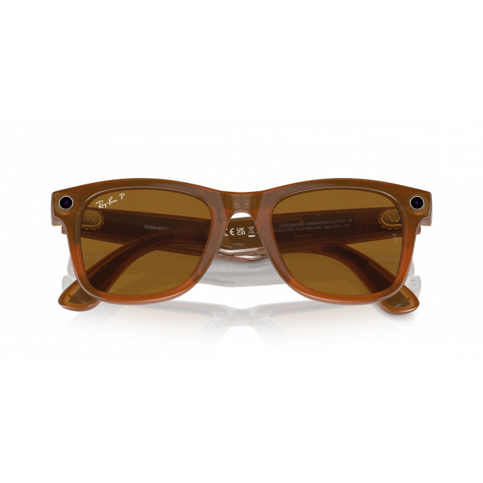 Умные очки Ray-Ban Meta Wayfarer (Gen 1) S53, Shiny Caramel/Polarized Brown (RW4008)
