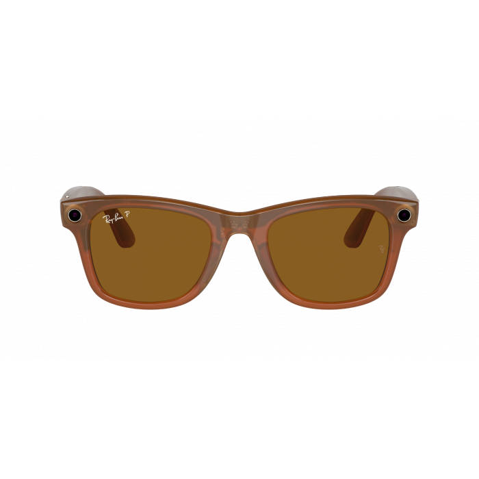 Умные очки Ray-Ban Meta Wayfarer (Gen 1) S53, Shiny Caramel/Polarized Brown (RW4008)