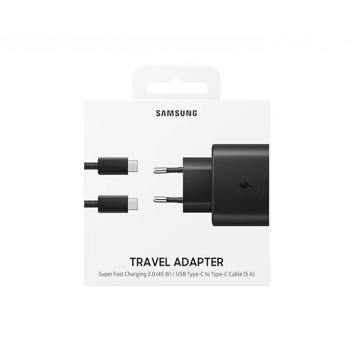 СЗУ Samsung Power Adapter 45W с кабелем Type-C, Black