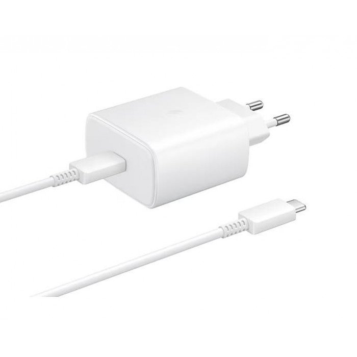 СЗУ Samsung Power Adapter 45W с кабелем Type-C, White