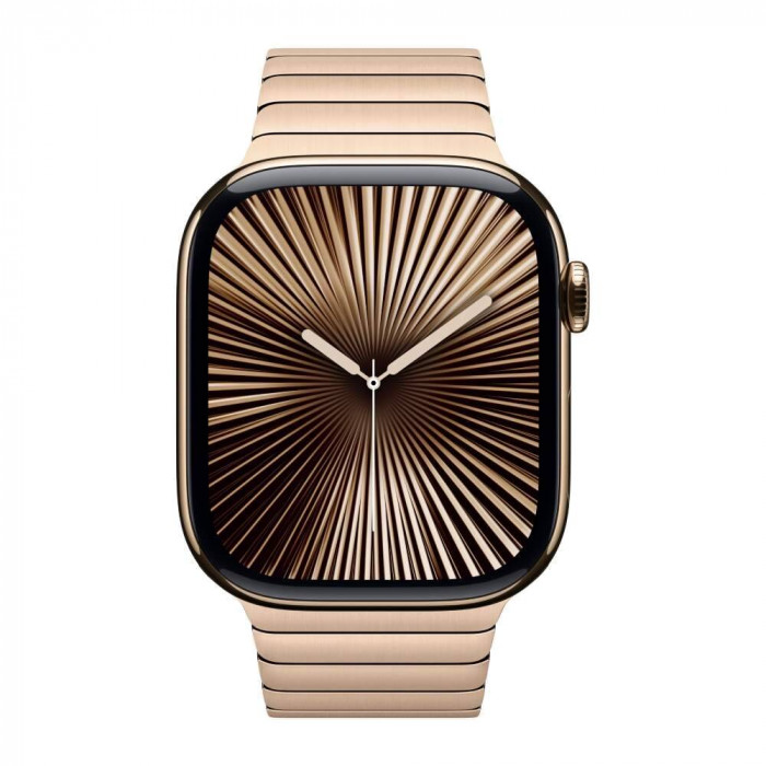 Apple Watch 10 46mm, Titanium Gold, Ремешок Gold Stainless Steel Link Bracelet