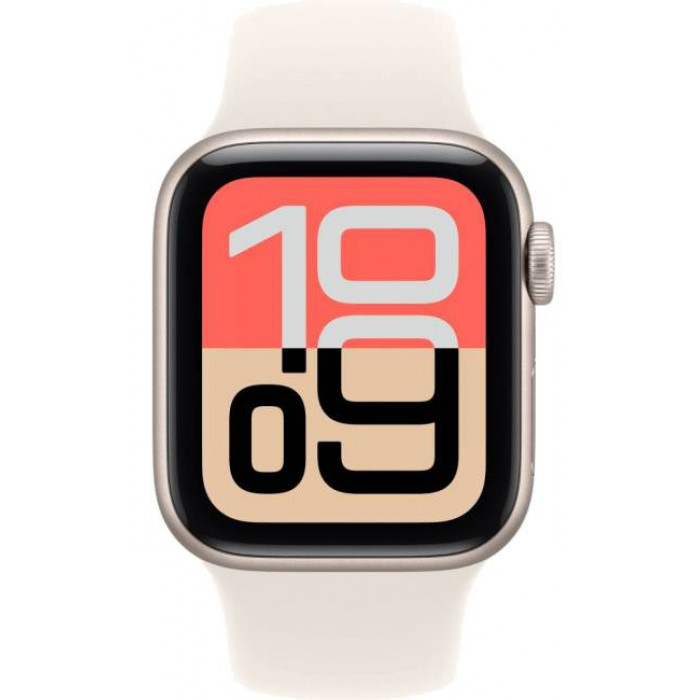 Apple Watch SE 3 (2025) 40mm, Starlight Aluminum, Starlight Sport Band, S/M