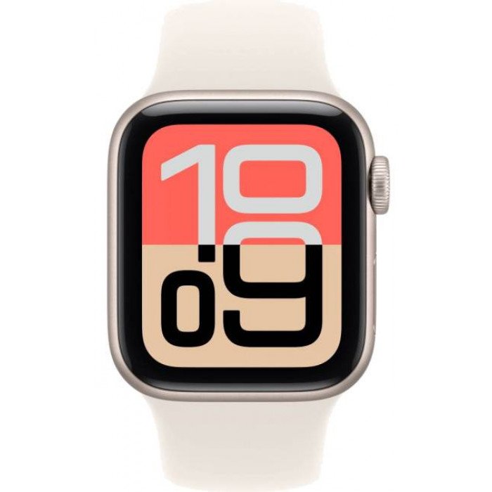 Apple Watch SE 3 (2025) 40mm, Starlight Aluminum, Starlight Sport Band, S/M
