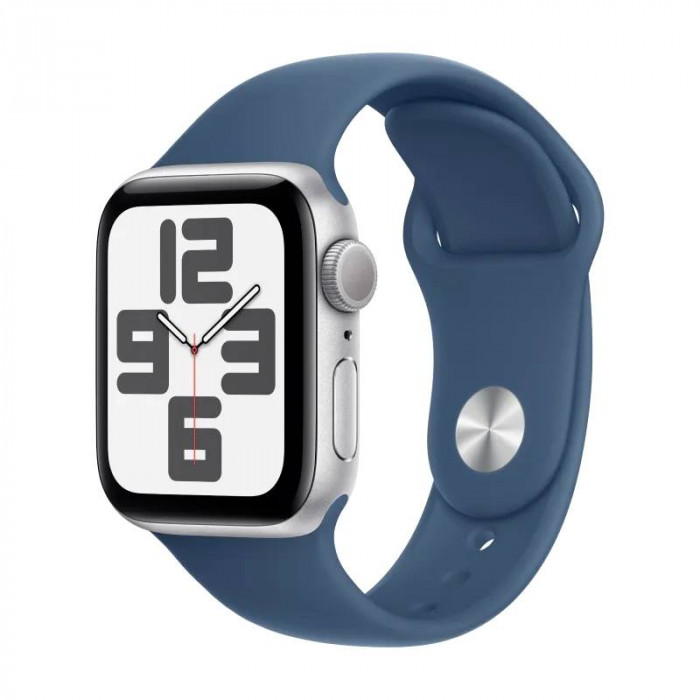 Apple Watch SE 40mm, Silver, Ремешок Denim Sport Band, размер M/L