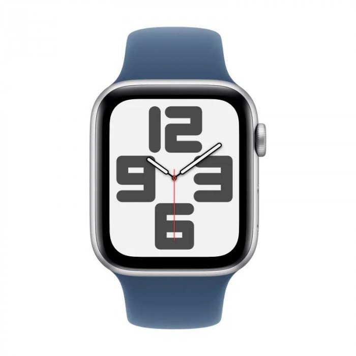 Apple Watch SE 44mm, Silver, Ремешок Denim Sport Band, размер M/L
