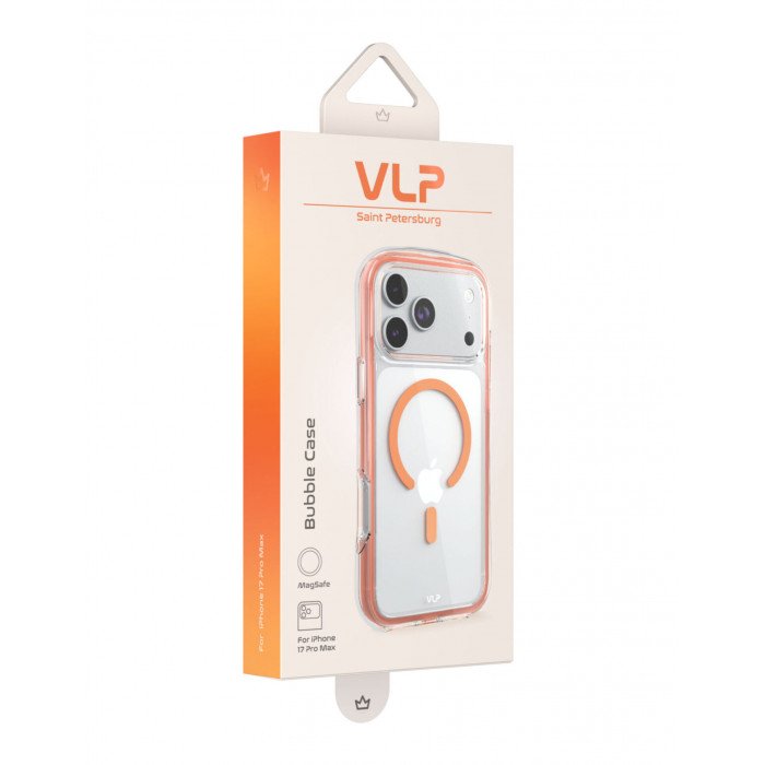 Чехол VLP Bubble Case для iPhone 17 Pro Max, оранжевый