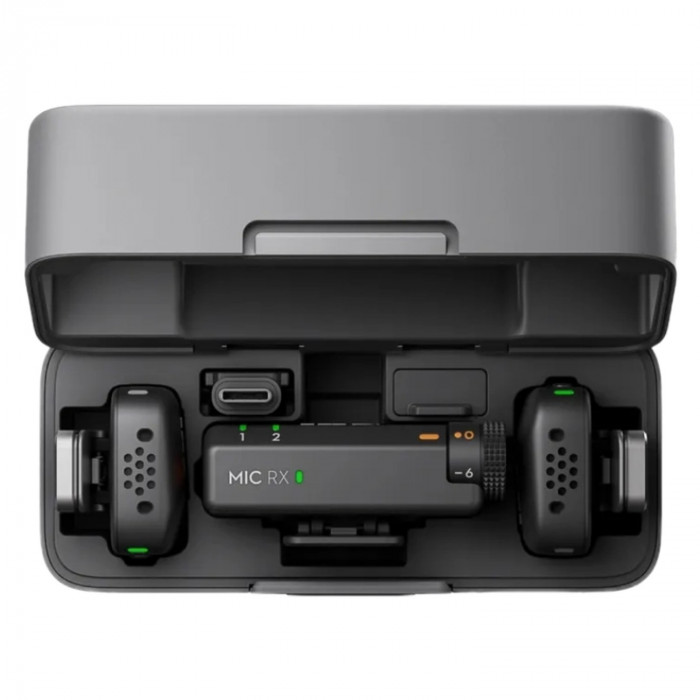 Микрофон беспроводной DJI MIC Mini (2 TX + 1 RX + Charging Case), Black