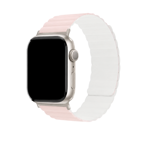 Ремешок магнитный uBear Mode для Apple Watch 38/40/41/42mm, розовый/бежевый