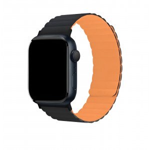 Ремешок магнитный uBear Mode для Apple Watch 44/45/46/49mm, оранжевый/черный