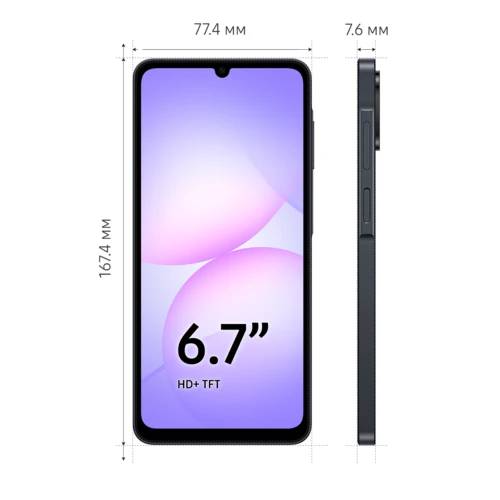 Смартфон Samsung Galaxy A07 6/128GB, Black