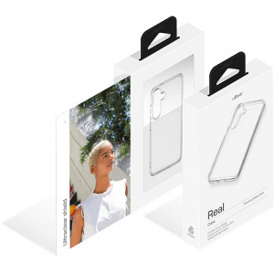 Чехол силиконовый uBear Real для Samsung S24 Plus, прозрачный