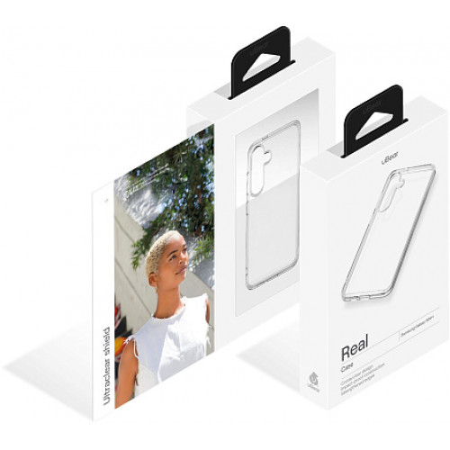 Чехол силиконовый uBear Real для Samsung S24 Plus, прозрачный