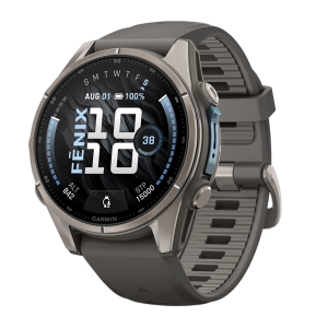 Умные часы Garmin Fenix 9 43mm, Титановый, Ремешок пепельно-серый
