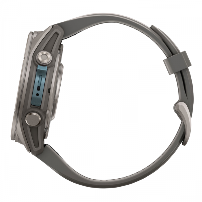 Умные часы Garmin Fenix 9 43mm, Титановый, Ремешок пепельно-серый
