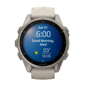 Умные часы Garmin Fenix 9 43mm, Туманно-серый, Ремешок черный