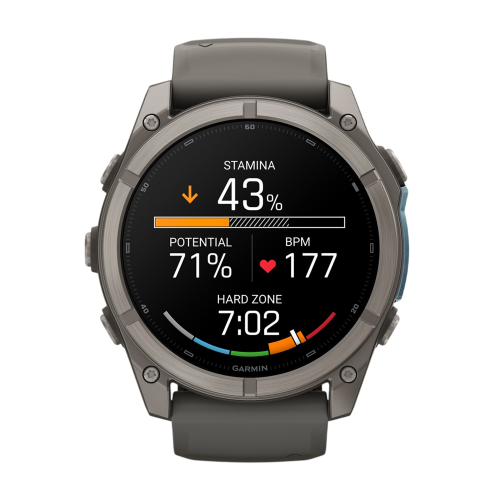 Умные часы Garmin Fenix 9 47mm, Титановый, Ремешок пепельно-серый