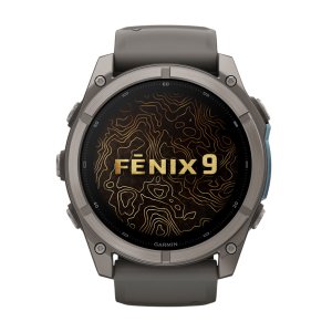 Умные часы Garmin Fenix 9 47mm, Титановый, Ремешок пепельно-серый