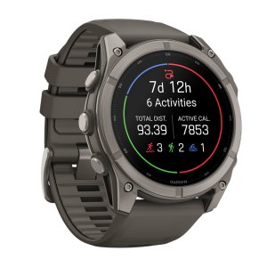 Умные часы Garmin Fenix 9 47mm, Титановый, Ремешок пепельно-серый