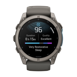 Умные часы Garmin Fenix 9 47mm, Титановый, Ремешок пепельно-серый