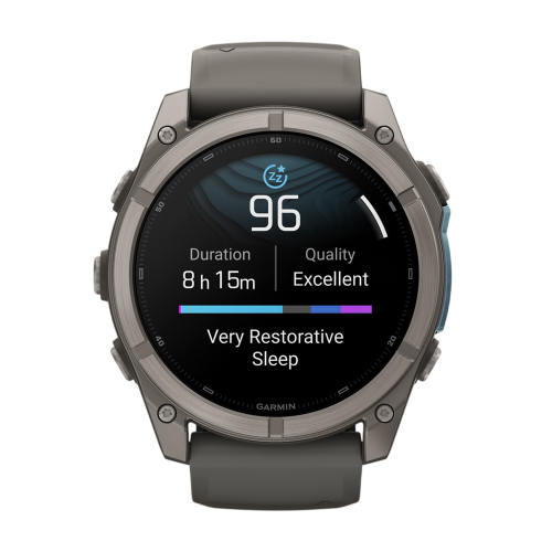 Умные часы Garmin Fenix 9 47mm, Титановый, Ремешок пепельно-серый