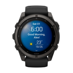Умные часы Garmin Fenix 9 47mm, Угольно-серый, Ремешок черный
