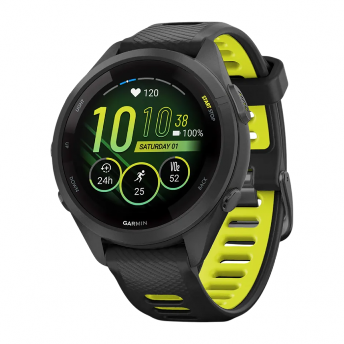 Умные часы Garmin Forerunner 265s, Черный, Ремешок черный