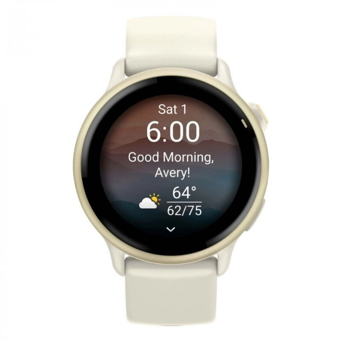 Умные часы Garmin Vivoactive 6, Лунно-золотистый, Ремешок слоновая кость
