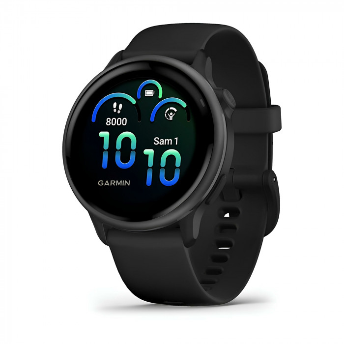 Умные часы Garmin Vivoactive 6, Темно-серый, Ремешок черный