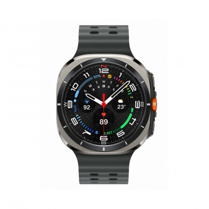 Умные часы Samsung Galaxy Watch Ultra (2025) LTE 47mm, Titanium Silver Marine Band Dark Grey