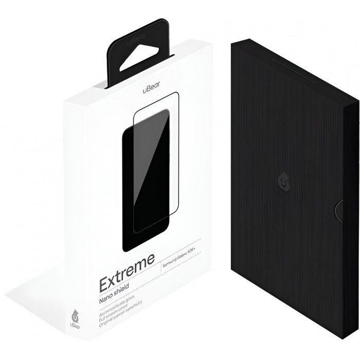 Защитное стекло 3D uBear Extreme для Samsung S26 Plus, черная рамка